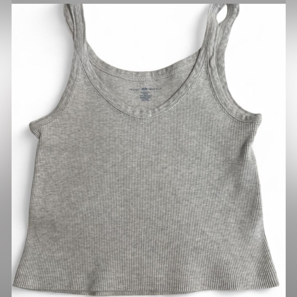 Brandy Melville Light Gray Ribbed Tank